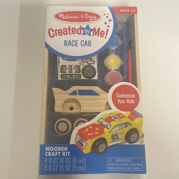 Melissa & Doug Decorate your Own Wooden Race Car # 8829 I - Picture 1 of 7